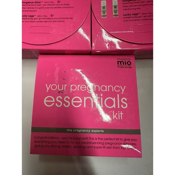 Lot of 3 Mama Mio Pregnancy Essentials Kit 4 pc Cream Tummy Legs Boobs Grow - Picture 8 of 8